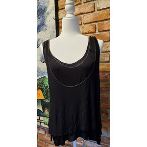 Free People We The Free Black Razor Back Tank Top Size Small NWT